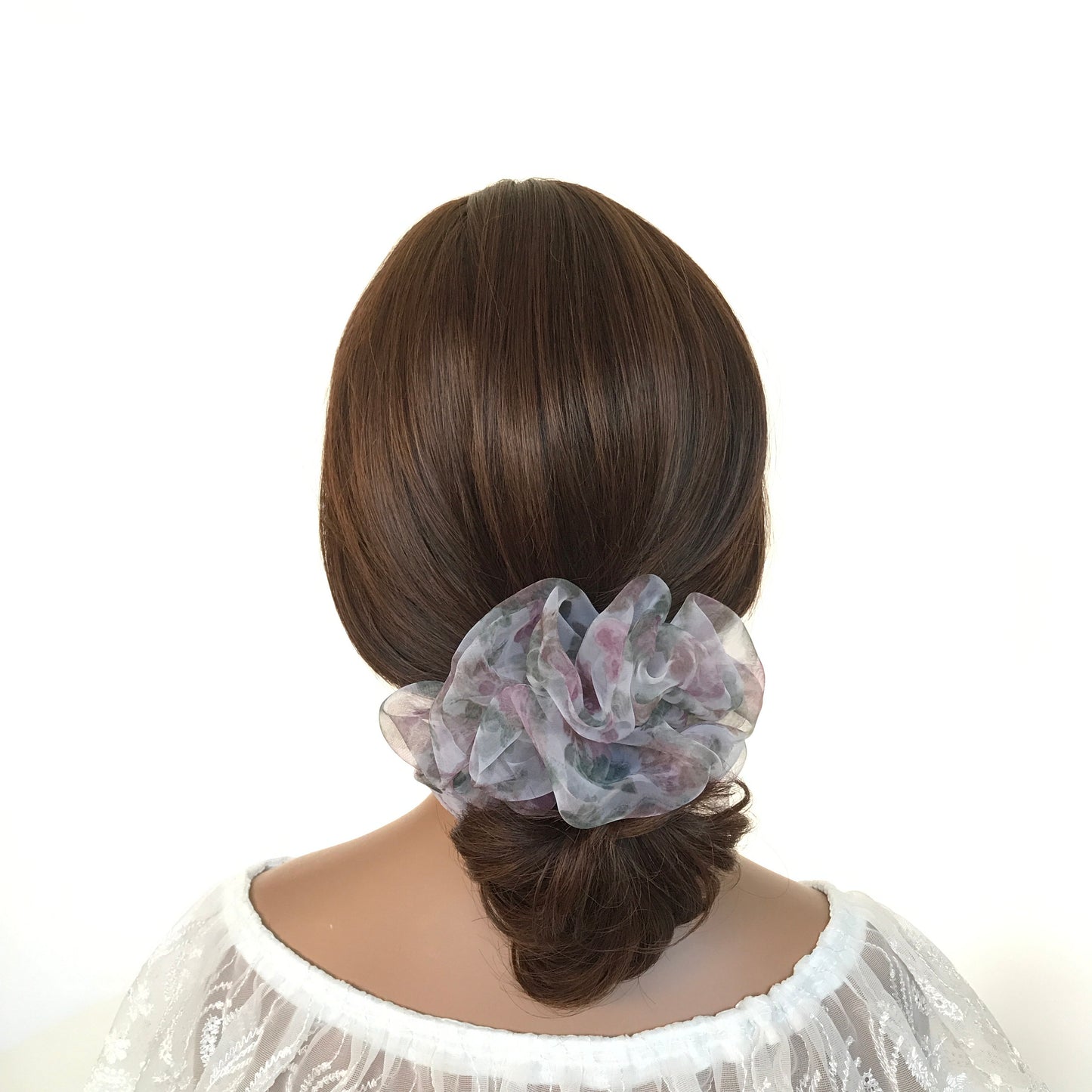 Crystal Scrunchies, Floral Scrunchies, Elegant Scrunchies, Gorgeous Scrunchies, Ponytail Holder, Accessories, Christmas Gift, Gift For Women