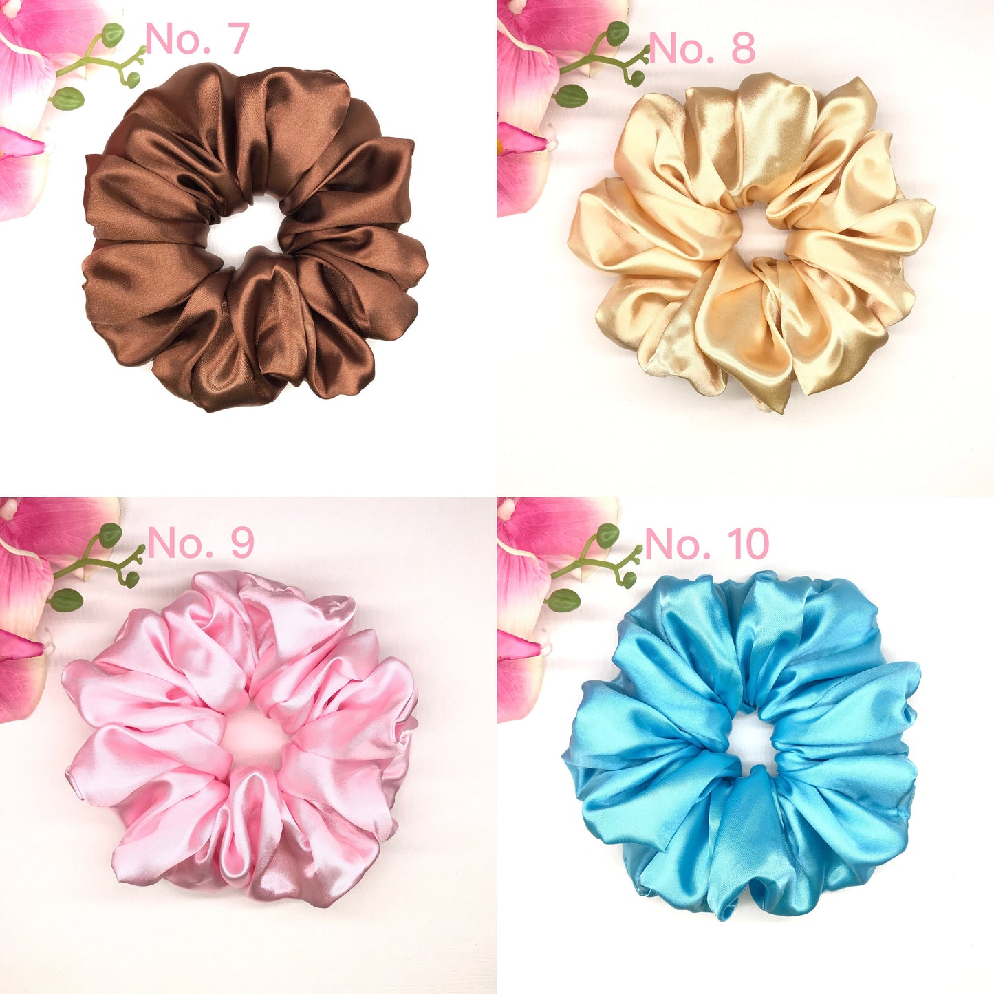 Satin Scrunchies, Colorful Scrunchies, Ponytail Holder, Bun Holder, Scrunchy Elastic Band, Hair Accessories, Christmas Gift, Gift For Women