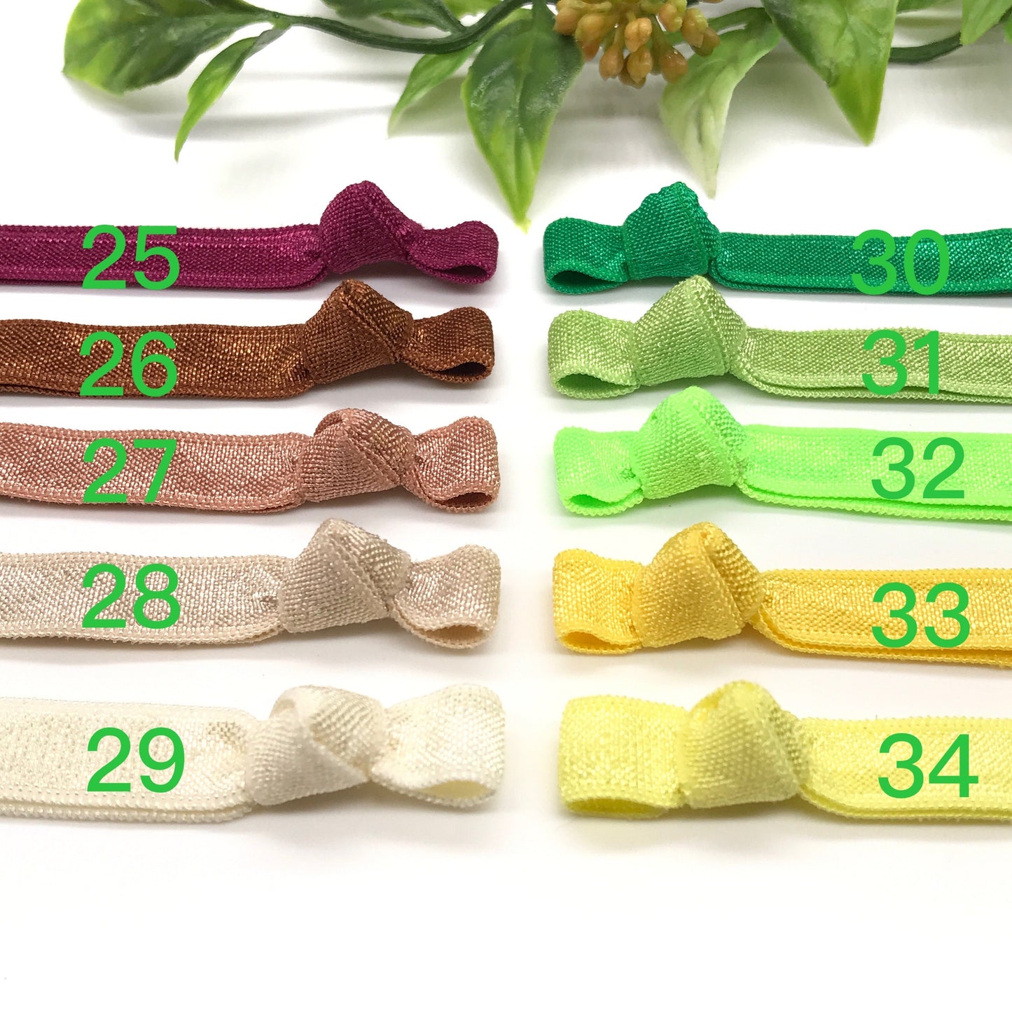 Ribbon Knotted Hair Ties Elastic Ribbon Hair Ties Ponytail Ribbon Hair Ties Knotted Fold Over Hair Bands Stylish Designed by Daria L Fashion