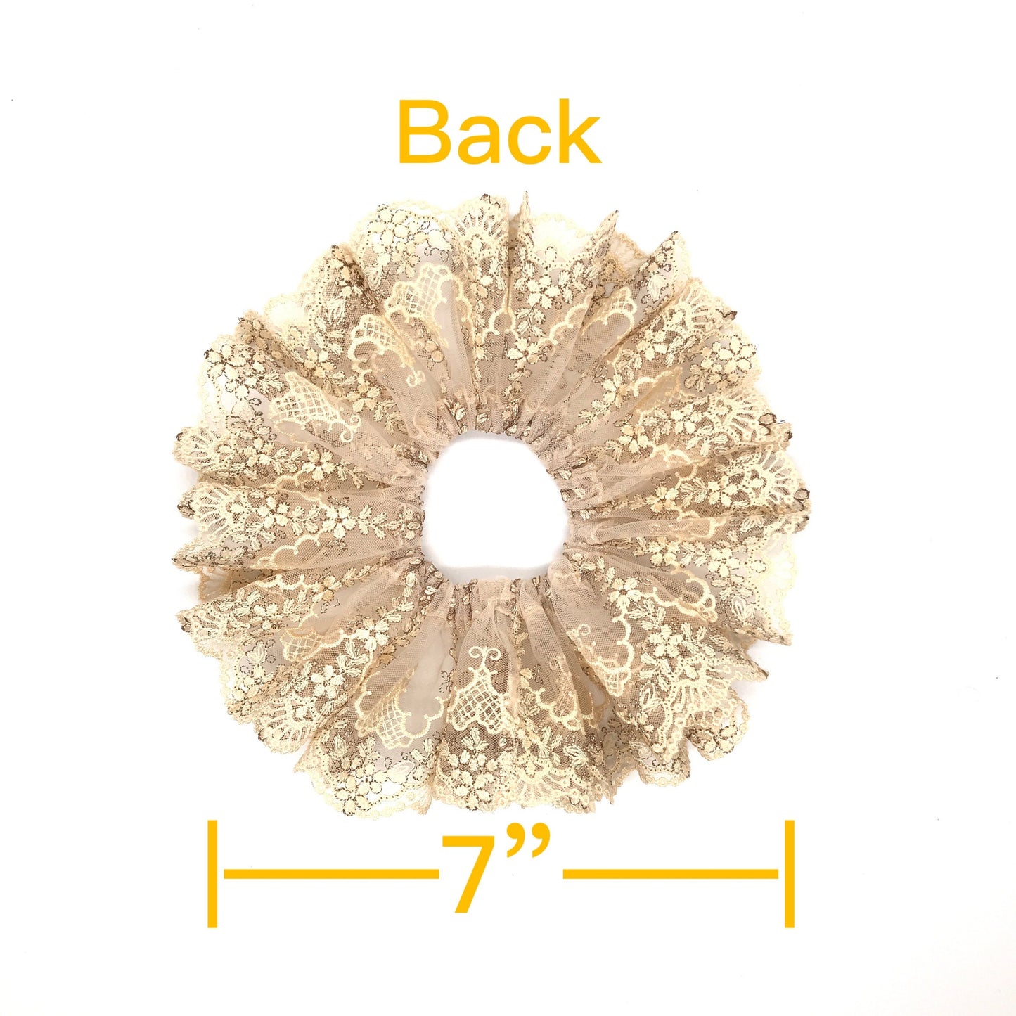 Daria L Formal Scrunchies Sunday Wear Elegant Scrunchies Church Wear Embroidery Scrunchies Ponytail Holders Stylish Hair Ties Gift For Mom