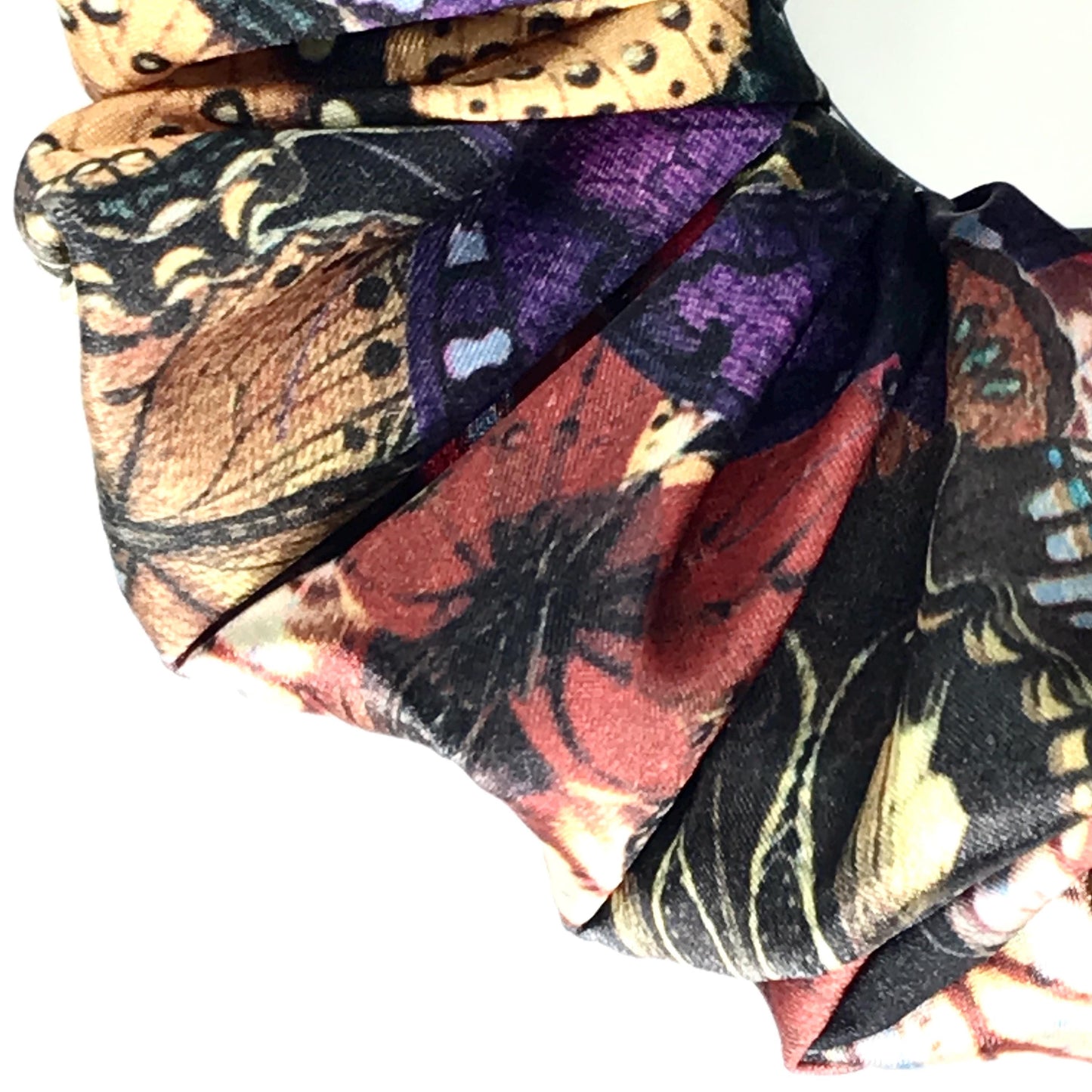 Gorgeous Scrunchies Glossy Surface Colorful Butterflies Daily Party Club Wear Trendy Accessories Creative Ponytail Holders Stylish Hair Ties