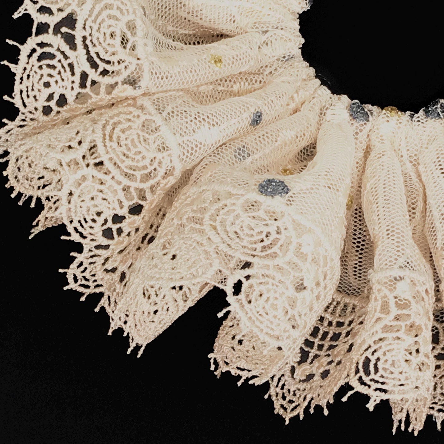 Formal Scrunchies Elegant Scrunchy Embroidery Polka Dot Sunday Party Wear Trendy Accessories Creative Ponytail Bun Holders Stylish Hair Ties