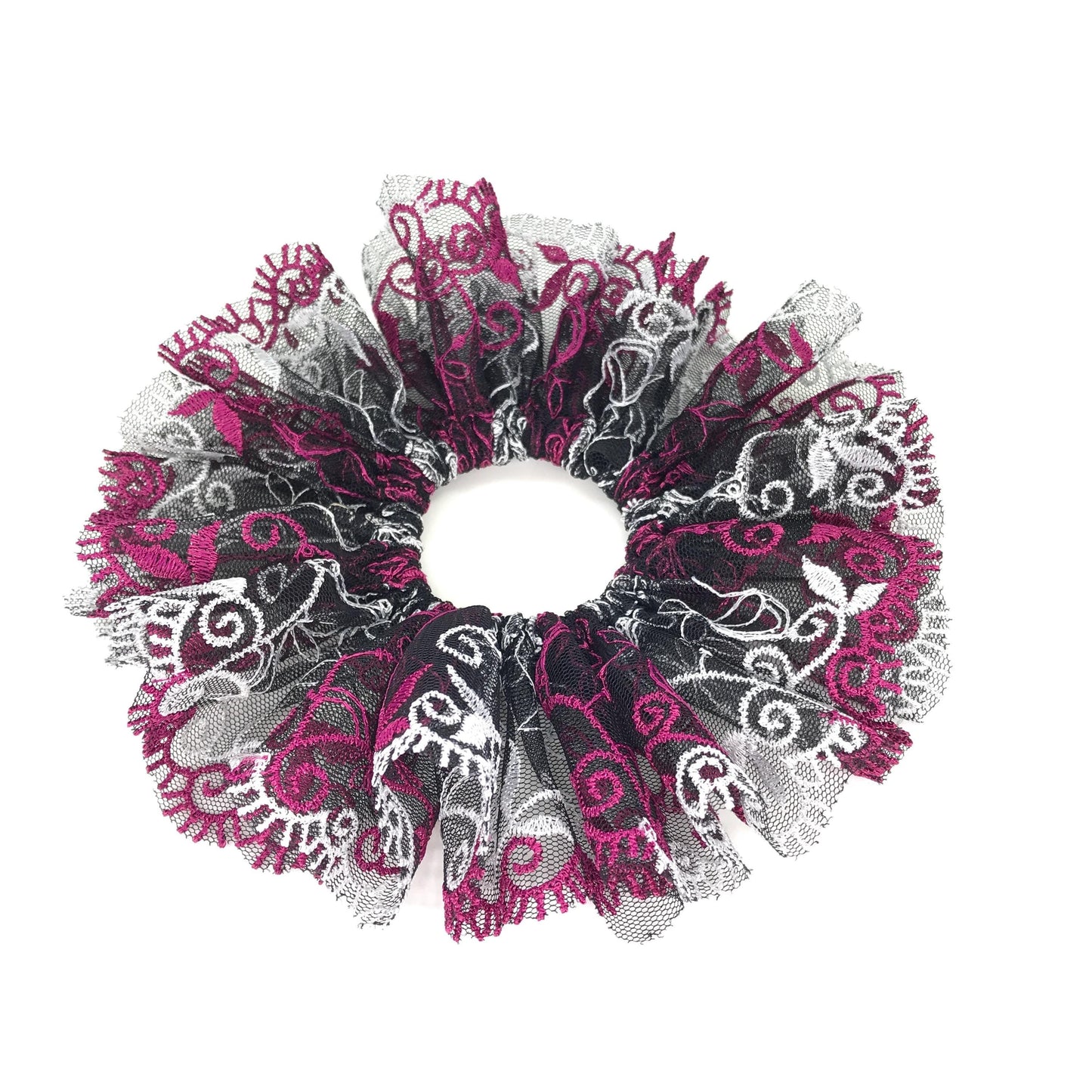 Formal Scrunchies Elegant Scrunchy Embroidered Sunday Church Party Wear Trendy Accessories Creative Ponytail Bun Holders Stylish Hair Ties