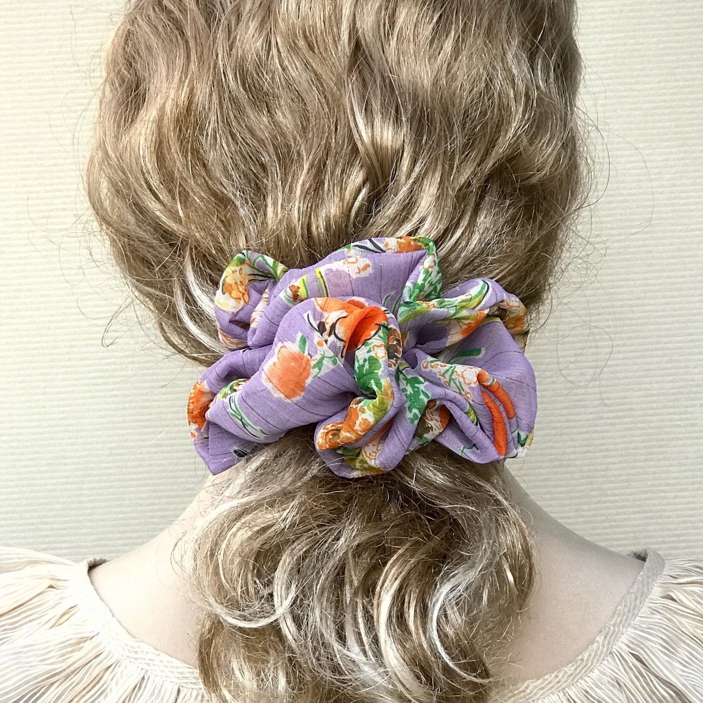 Fancy Scrunchies, Gorgeous Hair Accessories, Stylish Hair Ties, Amazing Hair Rings, Creative Ponytail Bun Holders in Charming Purple Color