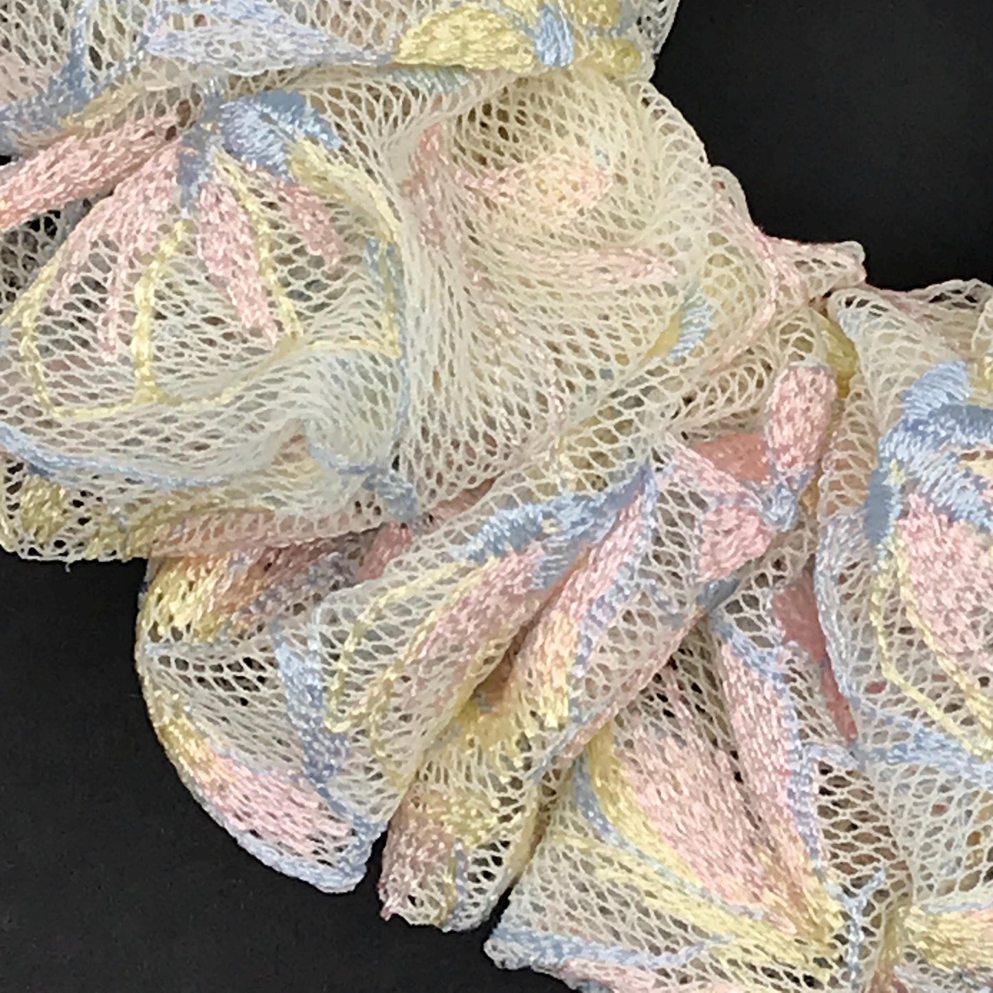 Floral Scrunchies Embroidered Scrunchy Passionate Colors Daily Wear Trendy Hair Accessories Stylish Hair Ties Creative Ponytail Holders 5in