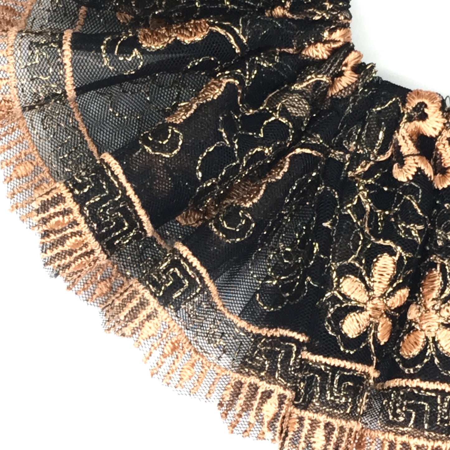 Formal Scrunchies Elegant Scrunchy Embroidered Daily Party Wear Creative Ponytail Holders Stylish Hair Ties Trendy Accessories in Black Gold