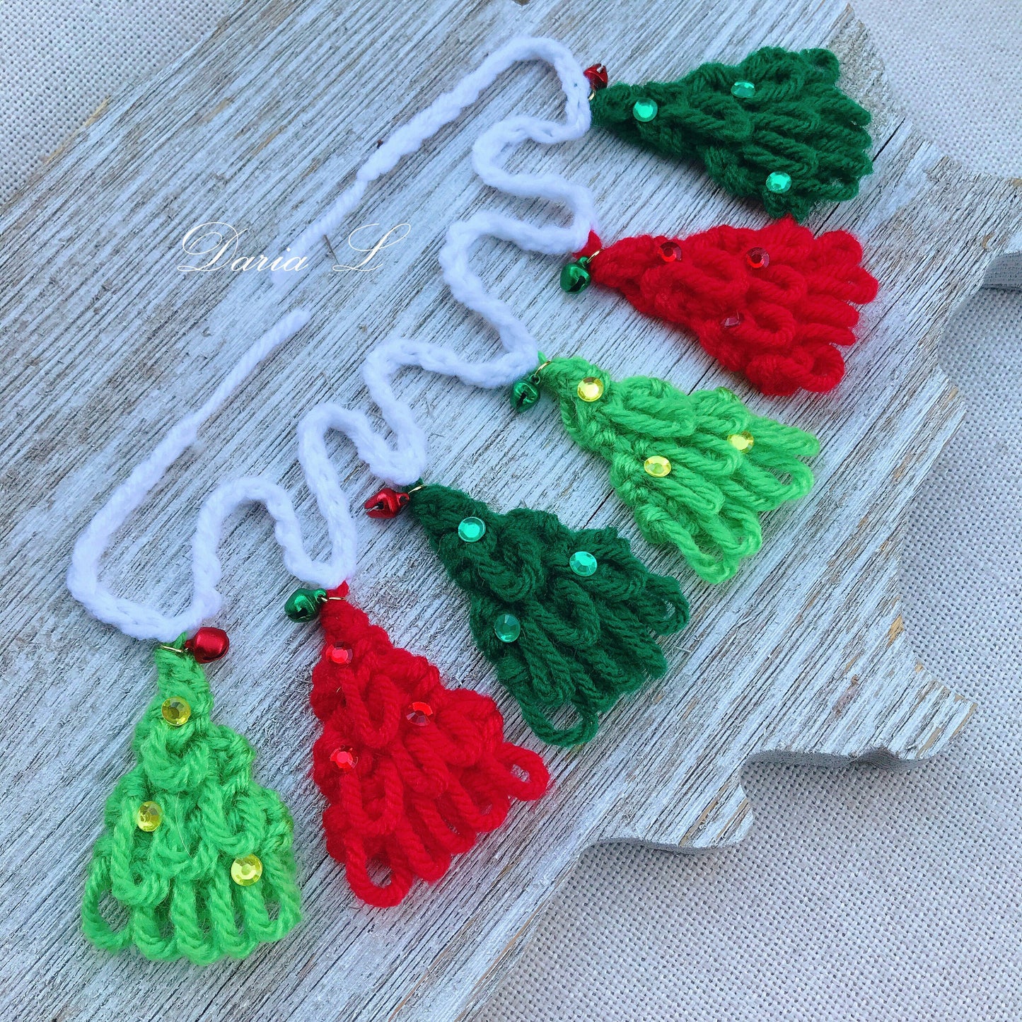 Christmas Tree Decoration crochet Christmas Garlands Crochet Ornament Gift Wrapping Adorable Christmas Tree