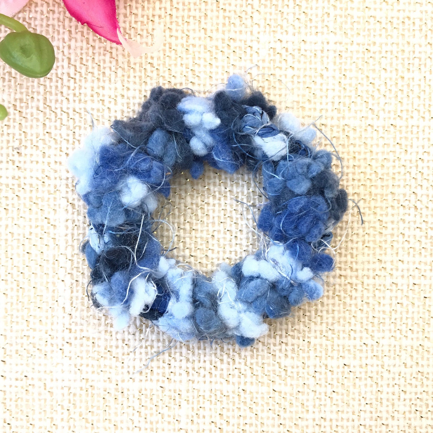 Colorful Hair Ties, Stylish Hair Ties, Ponytail Holders, Bun Holders, Hair Elastic Band, Unique, Blue, Beige, Gift For Girl, Gift For Her