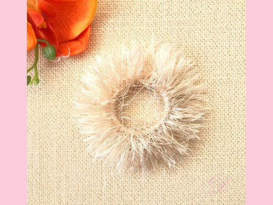 Filament Hair Ties, Fuzzy Hair Ties, Hair Elastic Band, Ponytail Holders, Bun Holders, Hair Tie Bracelet, Beige, Unique, Gift For Girl Her