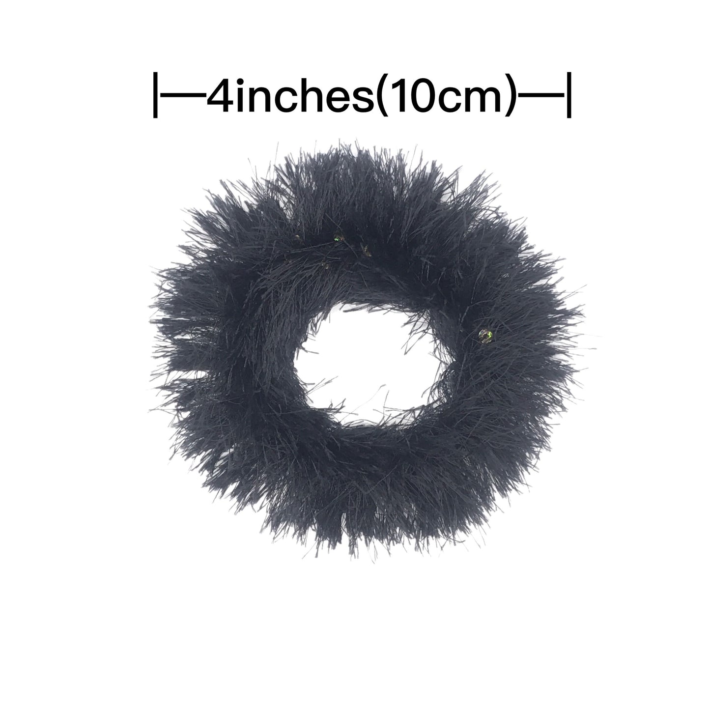 Filament Hair Ties, Fuzzy Hair Ties, Ponytail Holder, Bun Holders, Hair Elastic Band, Hair Tie Bracelet, Black, Copper, Gift For Girl Her