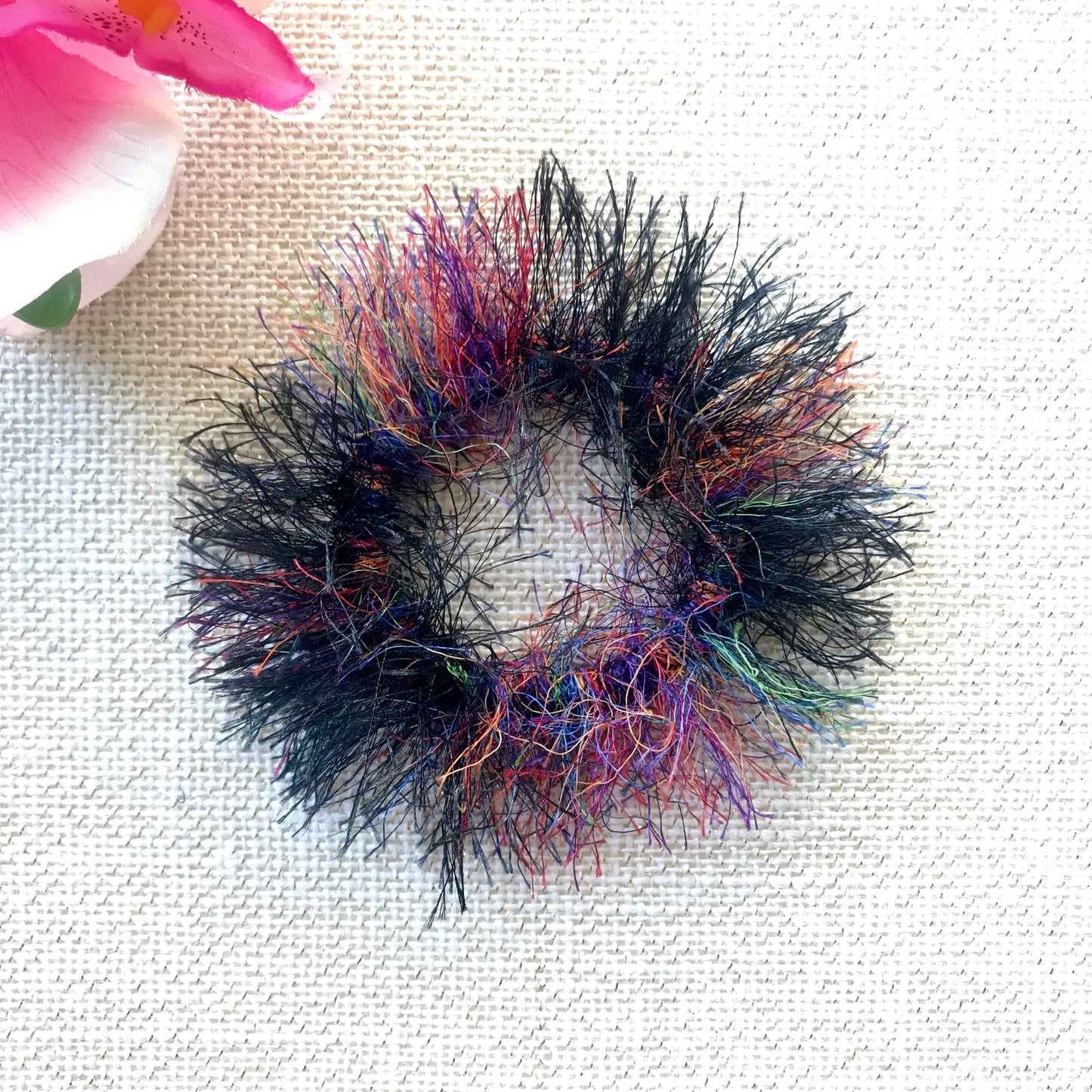 Filament Hair Ties, Fuzzy Hair Ties, Hair Elastic Band, Ponytail Holders, Bun Holders, Hair Tie Bracelet, Black, Unique, Gift For Girl Her