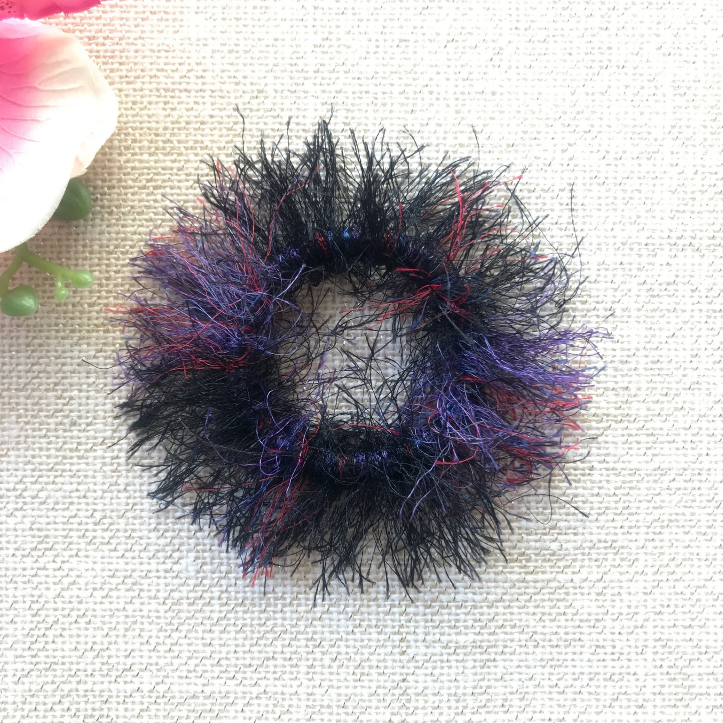 Filament Hair Ties, Fuzzy Hair Ties, Hair Elastic Band, Ponytail Holders, Bun Holders, Hair Tie Bracelet, Black, Unique, Gift For Girl Her