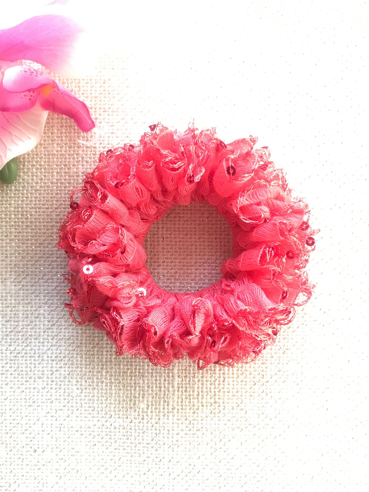 Unique Scrunchies, Frilly Scrunchies, Elegant Scrunchies, Ponytail Holders, Bun Holders, Hair Accessories, Hair Ties, Gift For Girl Her
