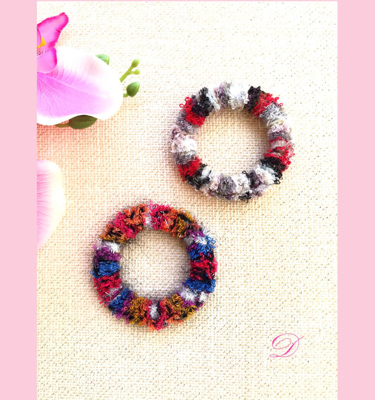 Hair Ties For Girls, Fancy Hair Ties, Ponytail Holders, Bun Holders, Colorful Hair Ties, Hair Accessories, Crochet Hair Tire, Gift For Women
