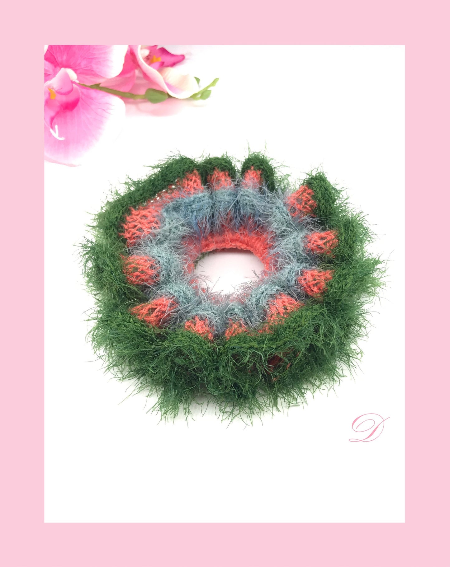 Fancy Scrunchies, Knit Scrunchies, Unique Scrunchies, Ponytail Holders, Bun Holders, Hair Accessories, Hair Ties, Crochet, Gift For Girl Her