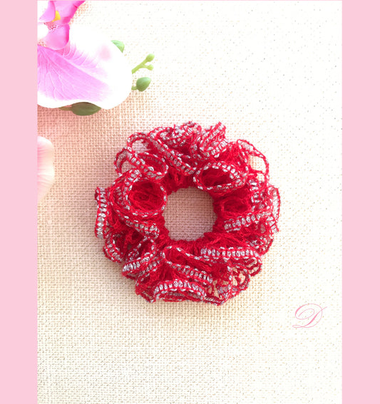 Knit Scrunchies, Fancy Scrunchies, Frilly Scrunchies, Scrunchies Crochet, Ponytail Holders, Bun Holders, Hair Accessories, Gift For Girl Her