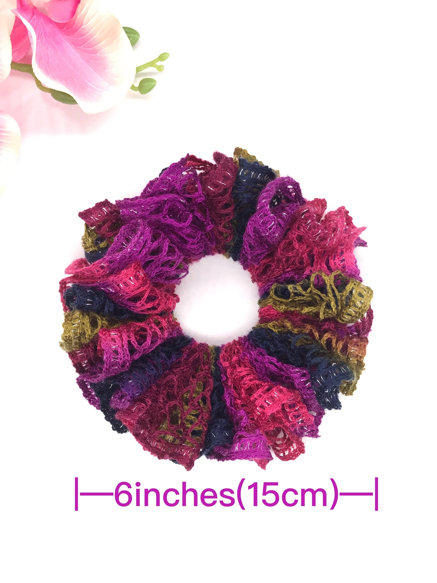 Knit Scrunchies, Fancy Scrunchies, Unique Scrunchies, Ponytail Holders, Bun Holders, Hair Accessories, Hair Ties, Crochet, Gift For Girl Her
