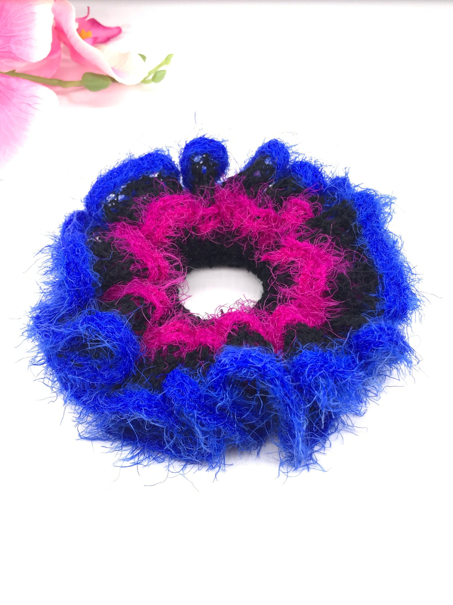 Fancy Scrunchies, Knit Scrunchies, Unique Scrunchies, Ponytail Holders, Bun Holders, Hair Accessories, Colorful, Hair Tie, Gift For Girl Her