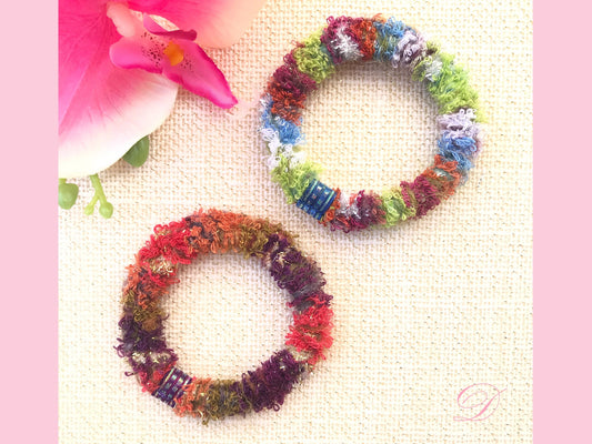 Colorful Hair Ties, Stylish Hair Ties, Ponytail Holders, Bun Holders, Hair Accessories, Fancy Hair Tie, Unique, Gift For Girl, Gift For Her