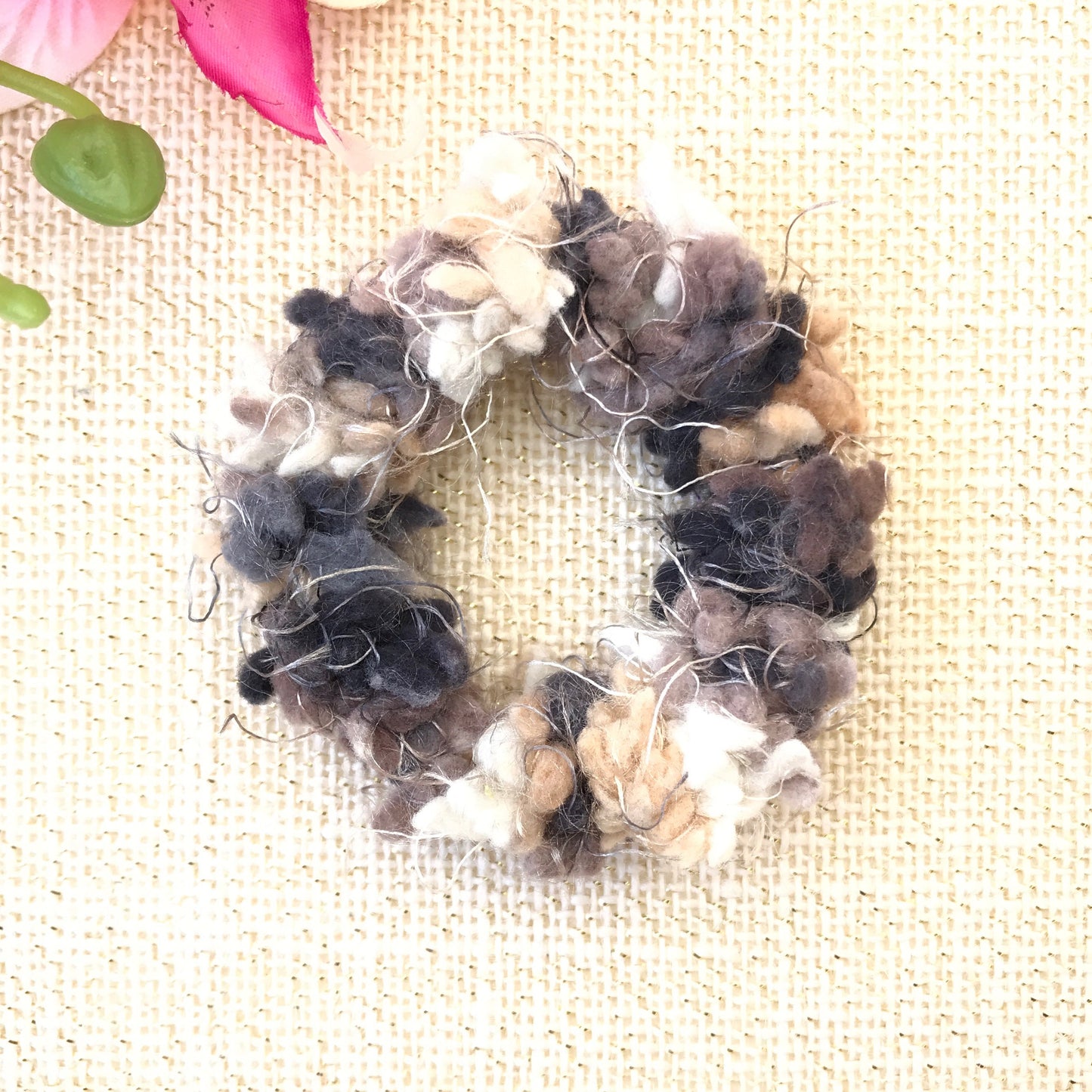 Colorful Hair Ties, Stylish Hair Ties, Ponytail Holders, Bun Holders, Hair Elastic Band, Unique, Blue, Beige, Gift For Girl, Gift For Her