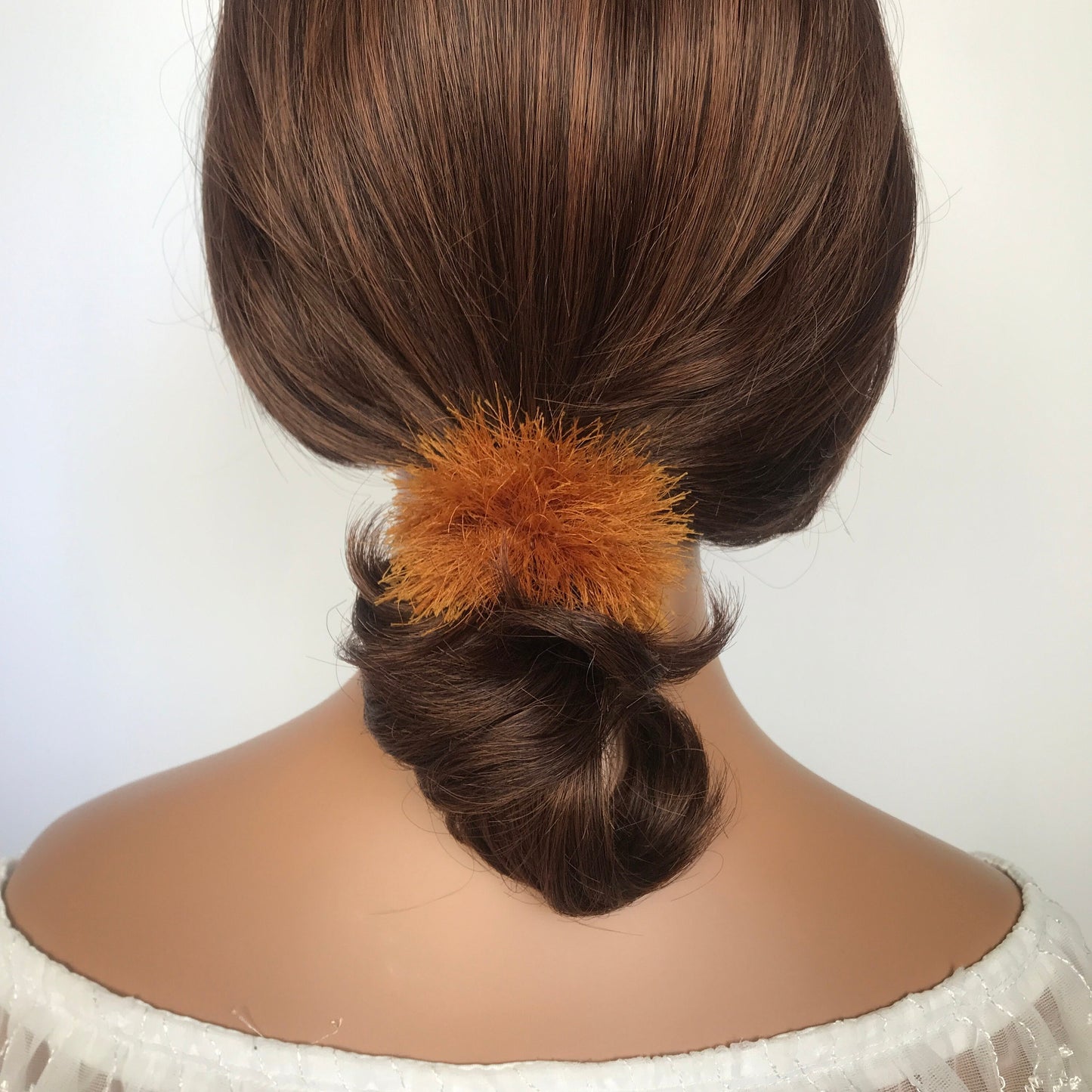 Filament Hair Ties, Fuzzy Hair Ties, Ponytail Holder, Bun Holders, Hair Elastic Band, Hair Tie Bracelet, Black, Copper, Gift For Girl Her