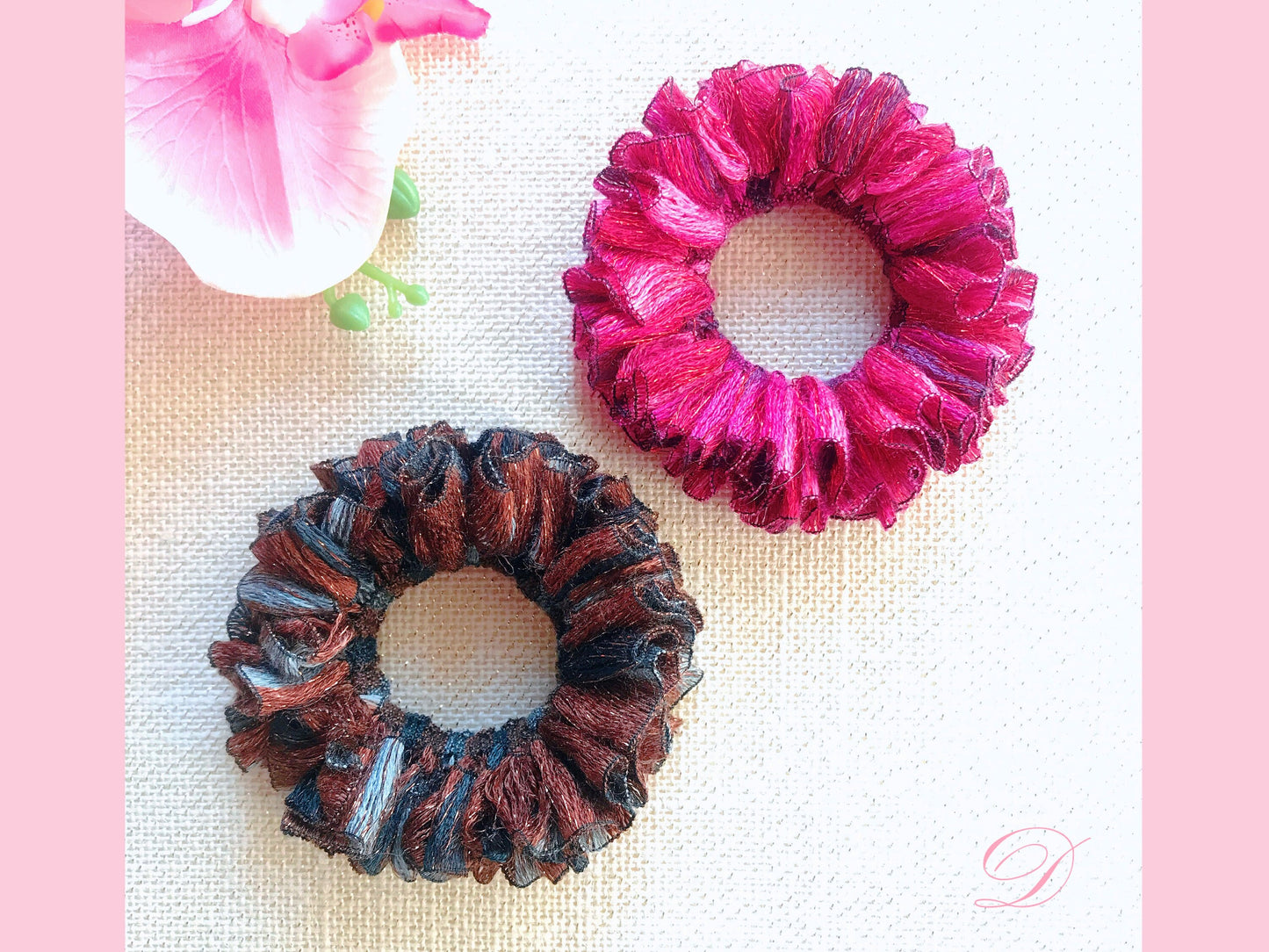 Unique Scrunchies, Fancy Scrunchies, Ponytail Holders, Bun Holders, Scrunchy Elastic Bands, Hair Accessories, Hair Ties, Gift For Girl Her