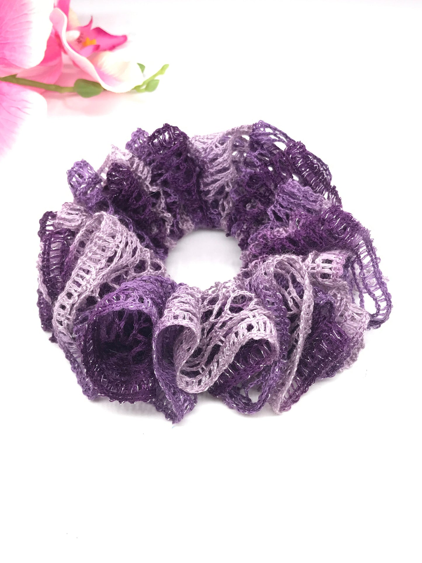 Knit Scrunchies, Fancy Scrunchies, Unique Scrunchies, Ponytail Holders, Bun Holders, Hair Accessories, Hair Ties, Crochet, Gift For Girl Her