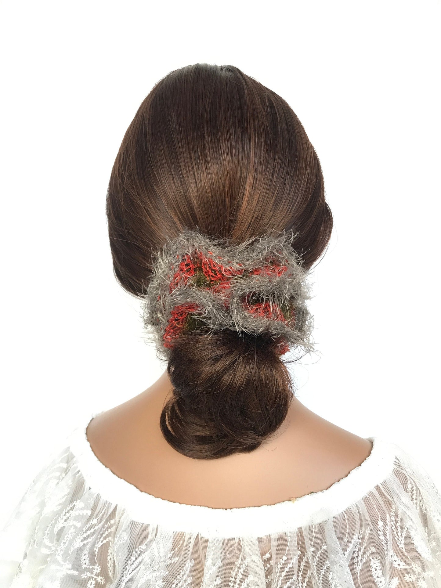 Fancy Scrunchies, Knit Scrunchies, Unique Scrunchies, Ponytail Holders, Bun Holders, Hair Accessories, Colorful, Hair Tie, Gift For Girl Her