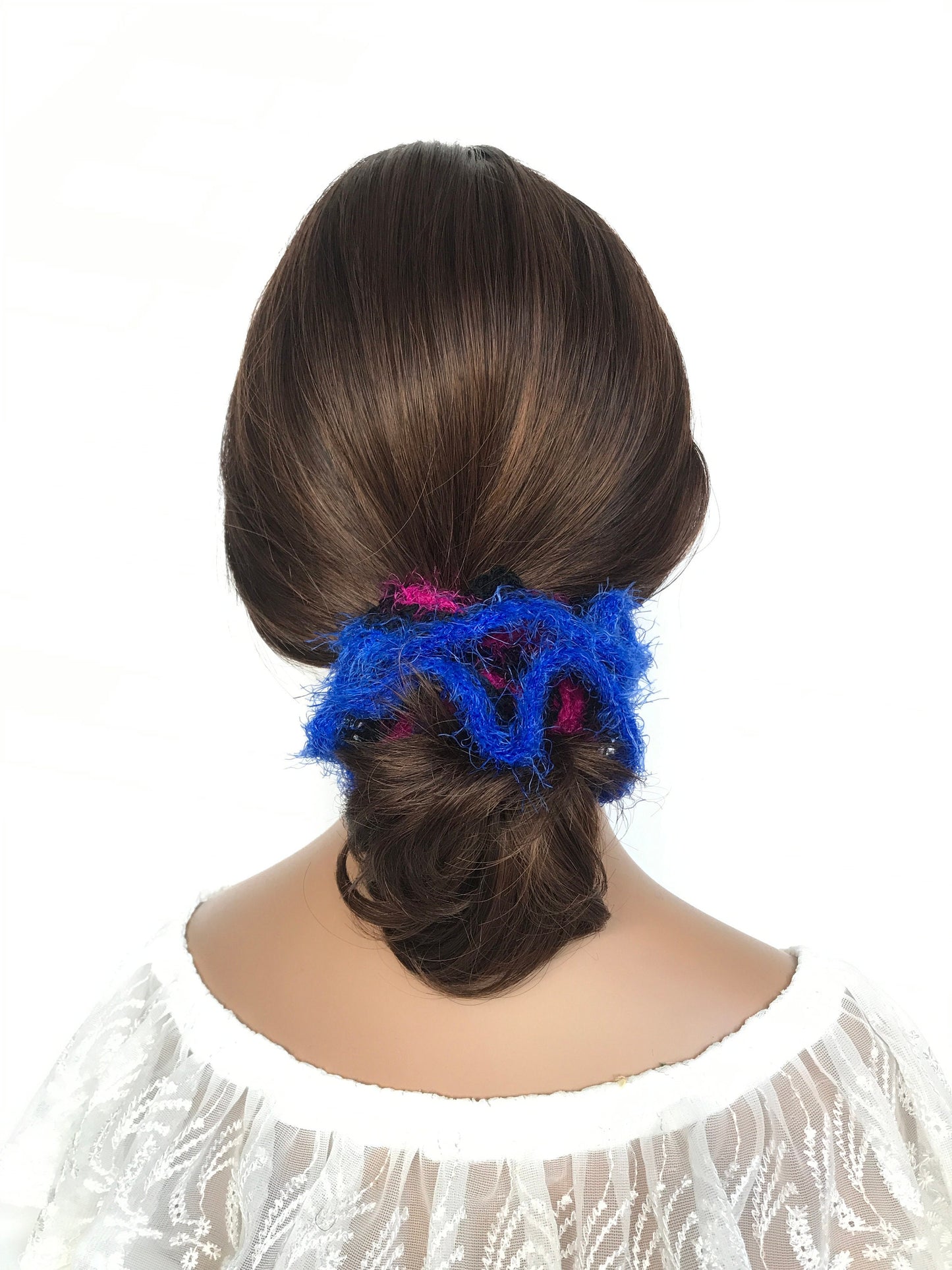 Fancy Scrunchies, Knit Scrunchies, Unique Scrunchies, Ponytail Holders, Bun Holders, Hair Accessories, Colorful, Hair Tie, Gift For Girl Her