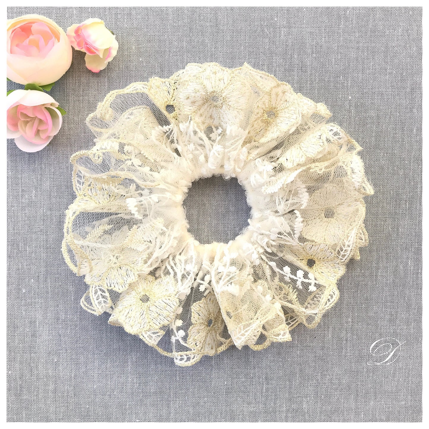 Formal Scrunchies, Elegant Scrunchies, Gorgeous Scrunchies, Ponytail Holders, Bun Holders, Hair Accessories, Embroidery, Gift For Girl her