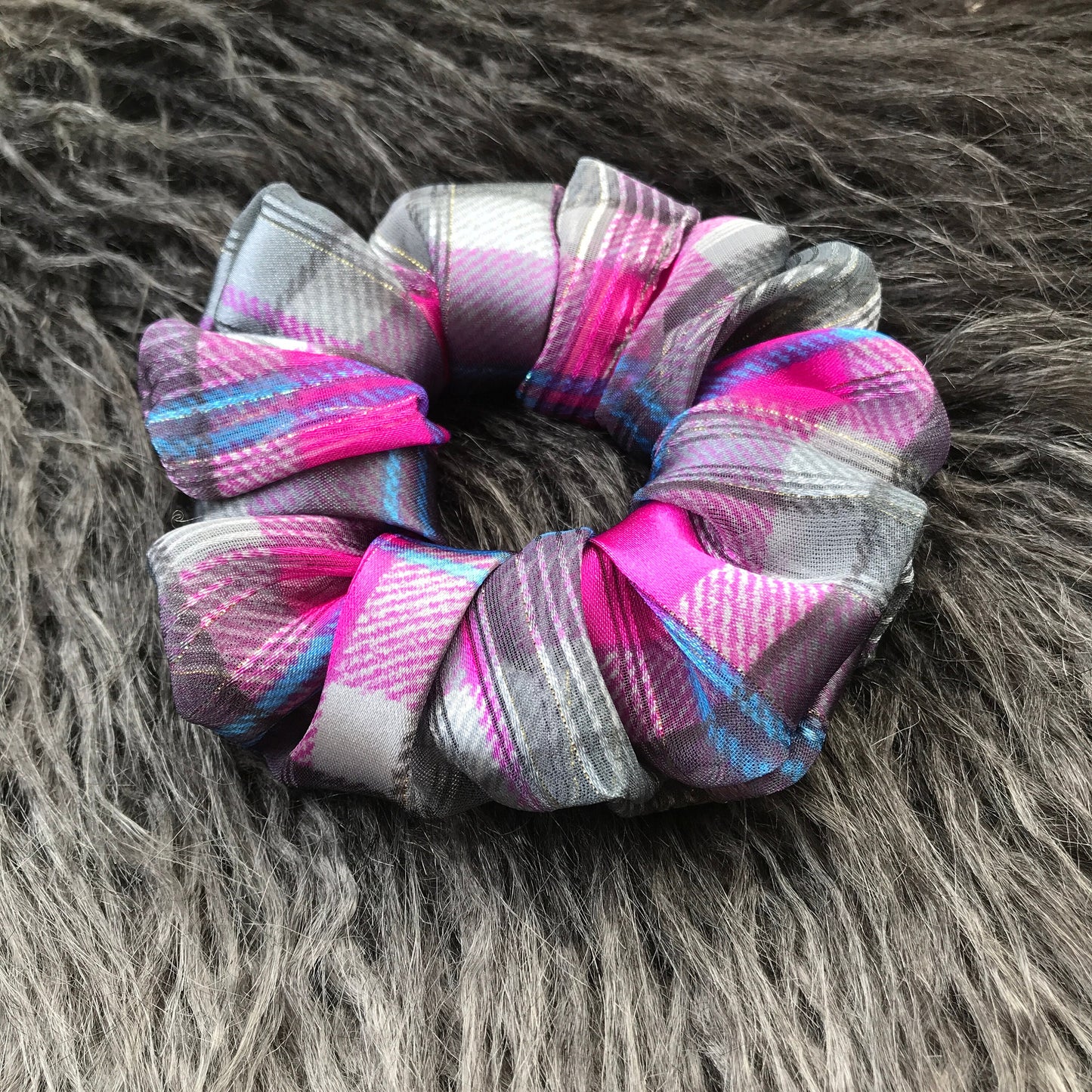 Plaid Scrunchies, Elegant Scrunchies, High Quality Fabric, Ponytail Holders, Bun Holders, Hair Accessories, Gift For Her, Gift For Girl