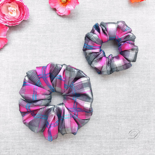 Plaid Scrunchies, Elegant Scrunchies, High Quality Fabric, Ponytail Holders, Bun Holders, Hair Accessories, Gift For Her, Gift For Girl