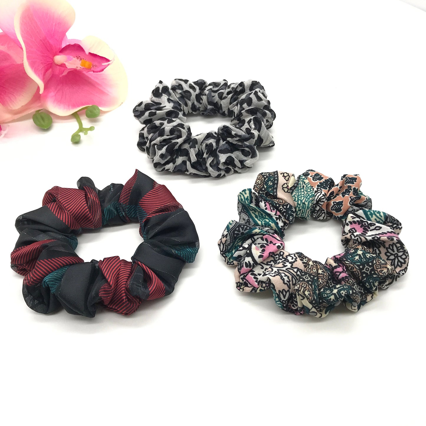 Scrunchies For Women, Fancy Scrunchie, Colorful  Scrunchie, Hair Elastic Band, Ponytail Holder, Bun Holder, Hair Accessories, Gift For Women