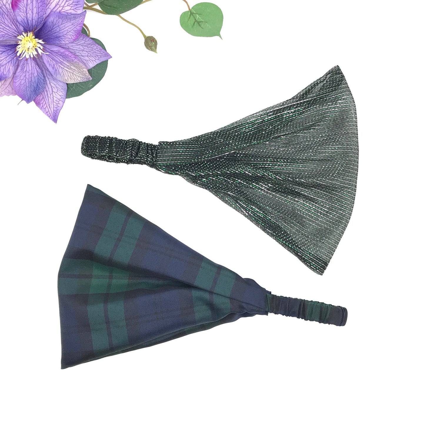 Headbands For Women, Plaid Fabric Headbands, Stylish Hair bands, Headband With Elastic Back, Wide Headband, Christmas Gift, Gift For Girl