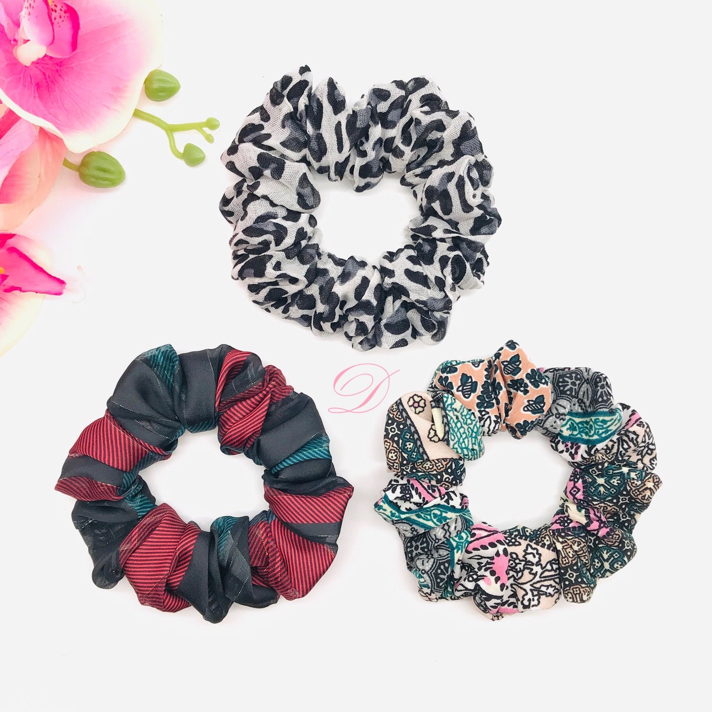 Scrunchies For Women, Fancy Scrunchie, Colorful  Scrunchie, Hair Elastic Band, Ponytail Holder, Bun Holder, Hair Accessories, Gift For Women