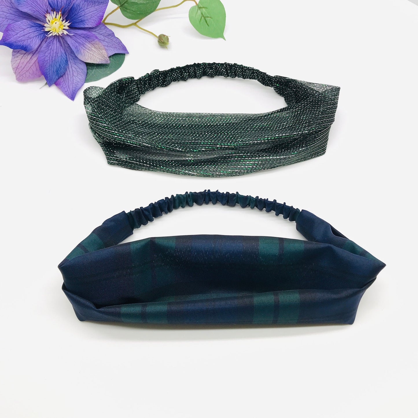 Headbands For Women, Plaid Fabric Headbands, Stylish Hair bands, Headband With Elastic Back, Wide Headband, Christmas Gift, Gift For Girl