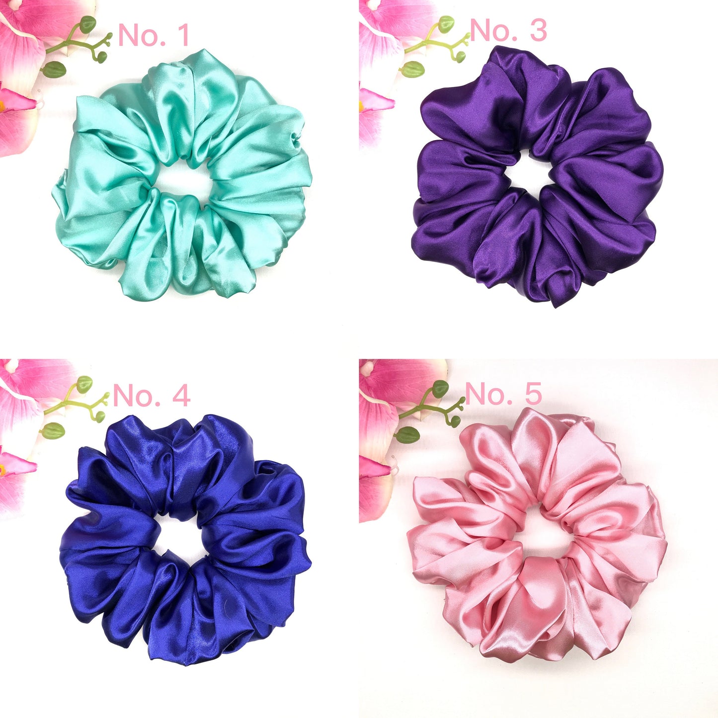 Satin Scrunchies, Colorful Scrunchies, Ponytail Holder, Bun Holder, Scrunchy Elastic Band, Hair Accessories, Christmas Gift, Gift For Women