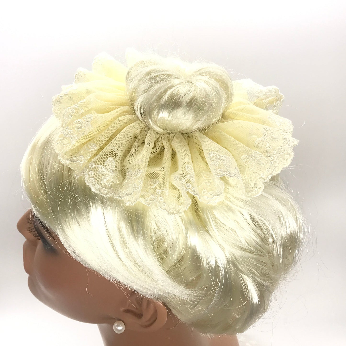 Elegant Scrunchies, Charming Scrunchies, Embroidered Tulle, Ponytail Holders, Bun Holders, Christmas Gift, Gift For Girl, Gift For women