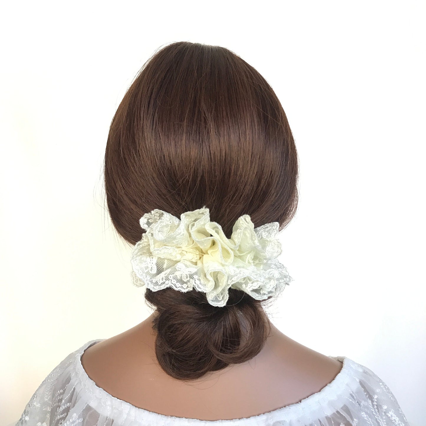 Elegant Scrunchies, Charming Scrunchies, Embroidered Tulle, Ponytail Holders, Bun Holders, Christmas Gift, Gift For Girl, Gift For women