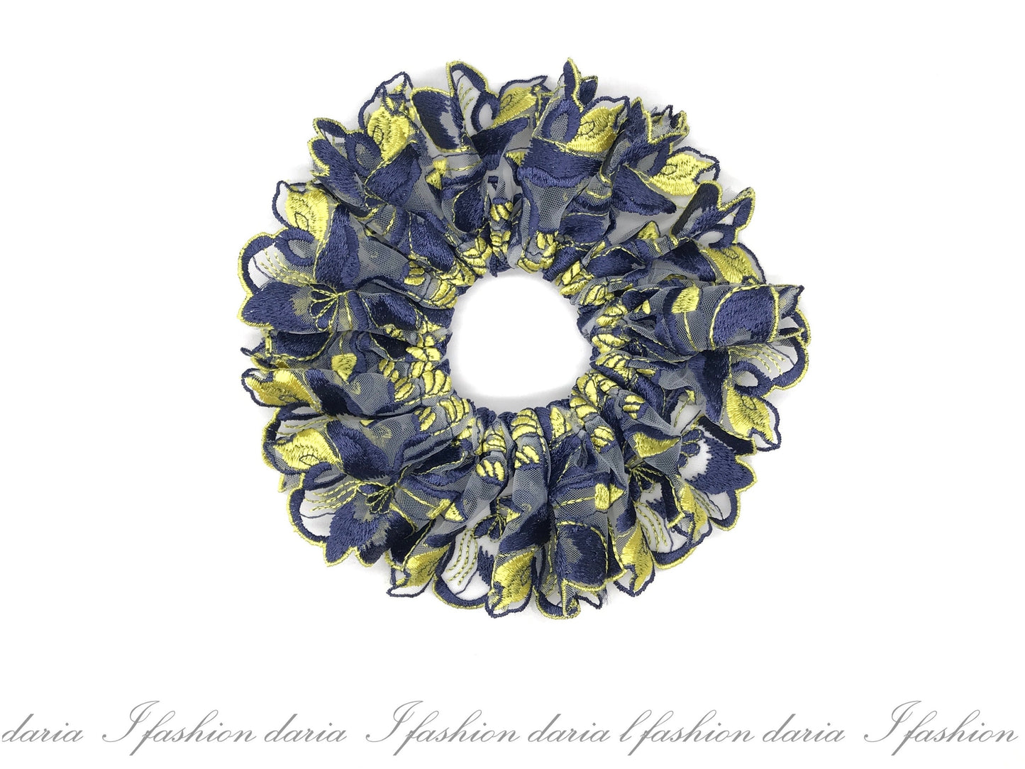 Party Favors Scrunchies Floral Scrunchies Gorgeous Scrunchies Embroidery Scrunchies Oversized Ponytail Holder Designed by Daria L Fashion