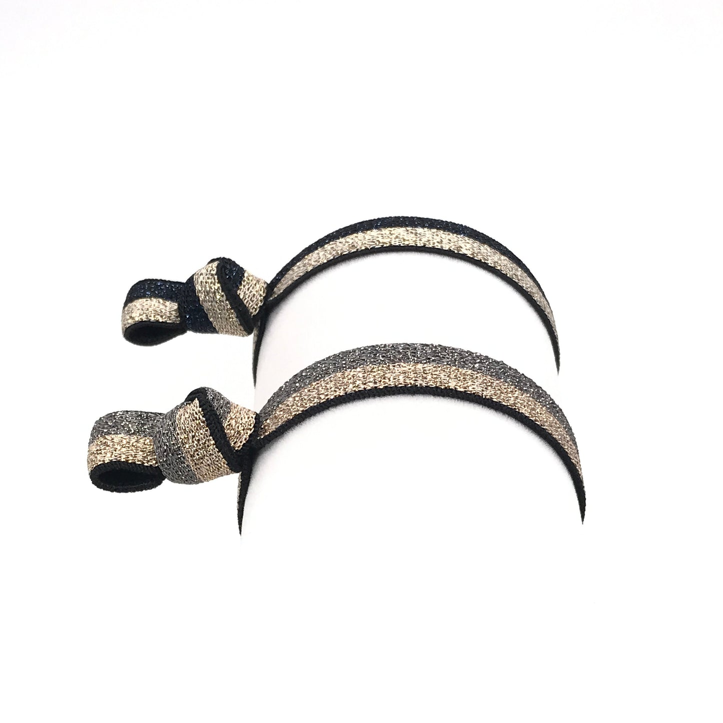 Ribbon Knotted Hair Ties Elastic Ribbon Hair Ties Ponytail Ribbon Hair Ties Knotted Fold Over Hair Band Glittery Designed by Daria L Fashion