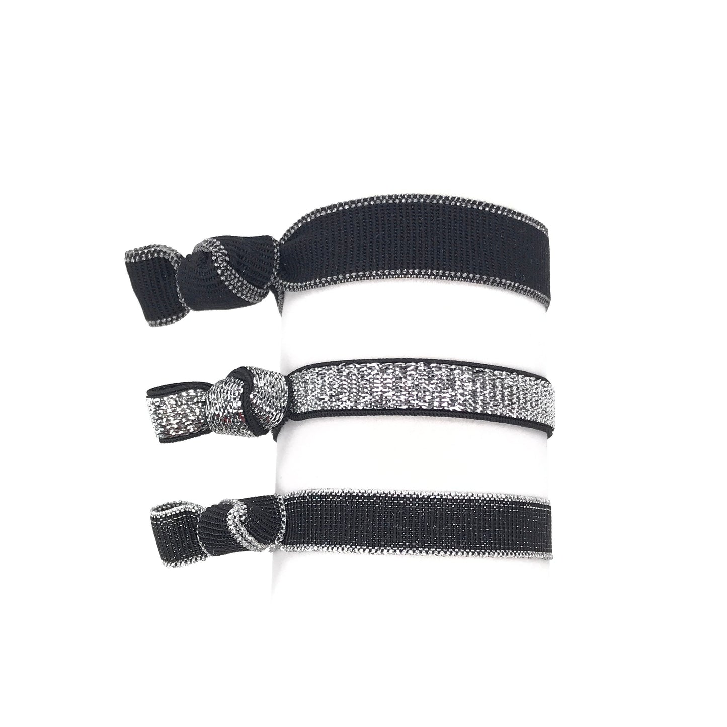 Ribbon Knotted Hair Ties Elastic Ribbon Hair Ties Ponytail Ribbon Hair Ties Knotted Fold Over Hair Band Glittery Designed by Daria L Fashion