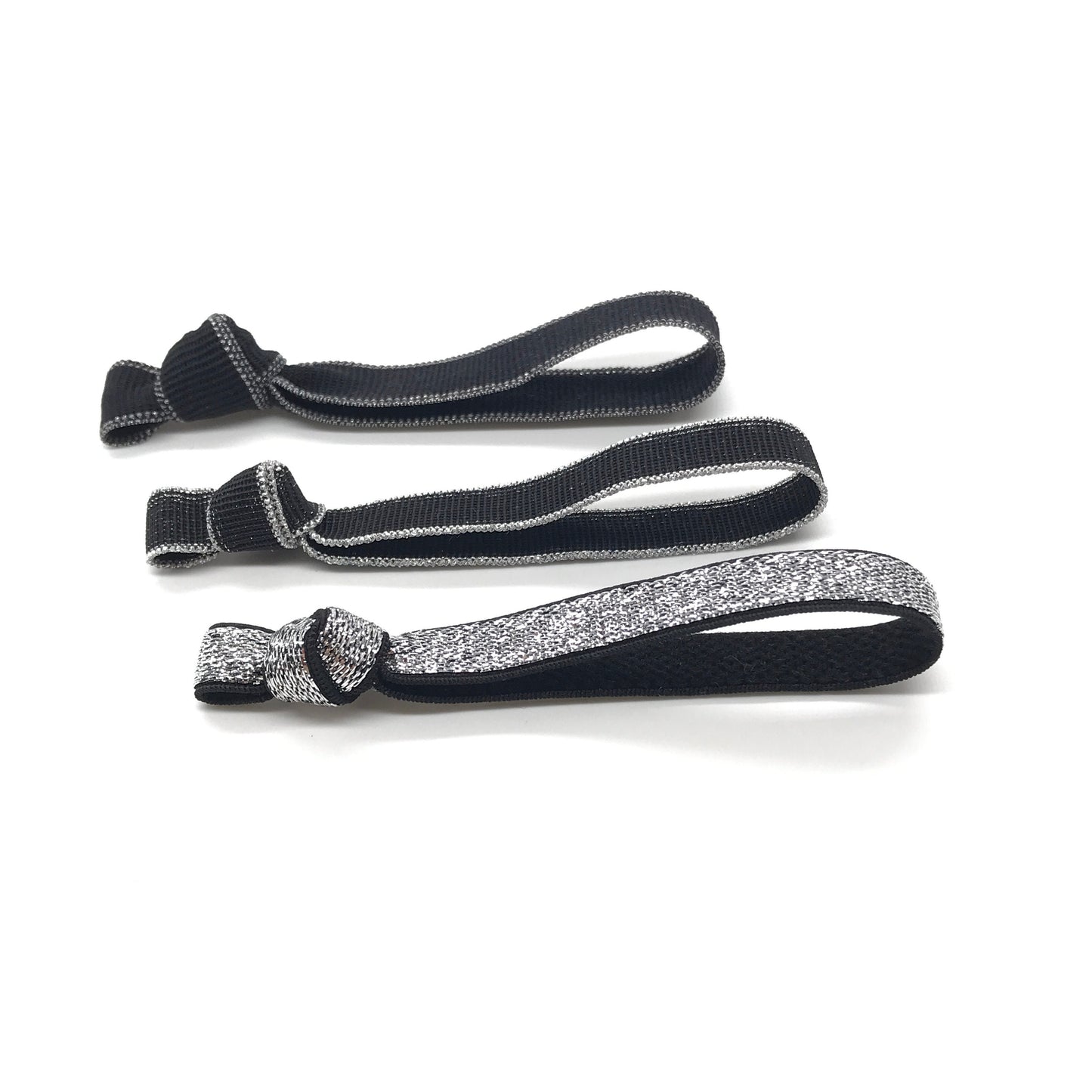 Ribbon Knotted Hair Ties Elastic Ribbon Hair Ties Ponytail Ribbon Hair Ties Knotted Fold Over Hair Band Glittery Designed by Daria L Fashion