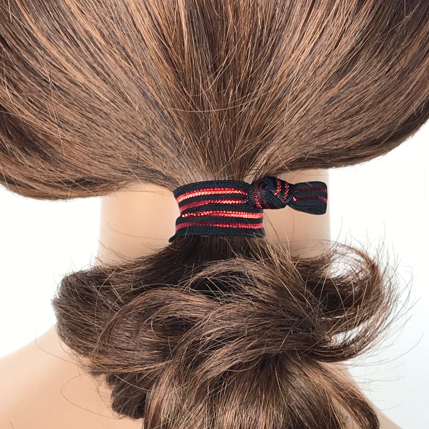 Ribbon Knotted Hair Ties Elastic Ribbon Hair Ties Ponytail Ribbon Hair Ties Knotted Fold Over Hair Band Glittery Designed by Daria L Fashion