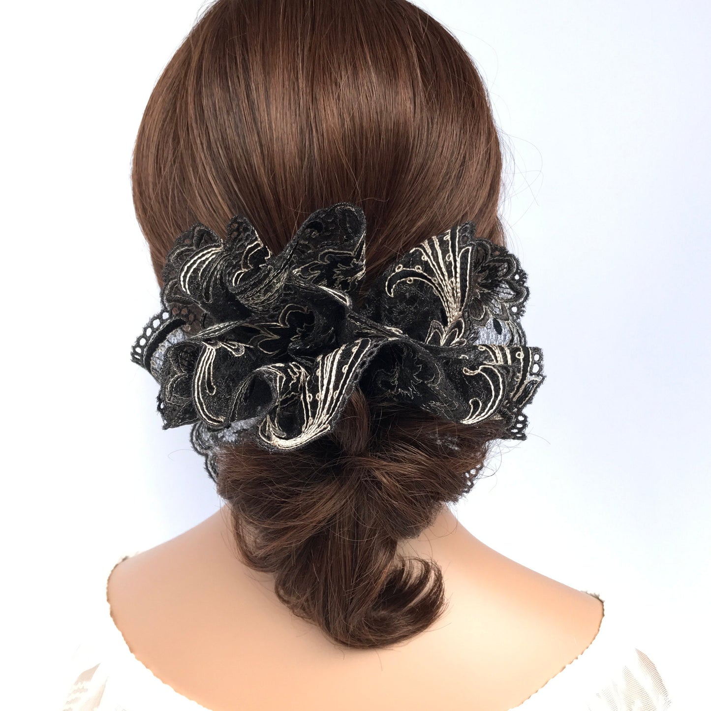 Formal Scrunchies Elegant Scrunchies Gorgeous Scrunchies Embroidery Scrunchy Stylish Hair Ties Ponytail Holders Designed by Daria L Fashion