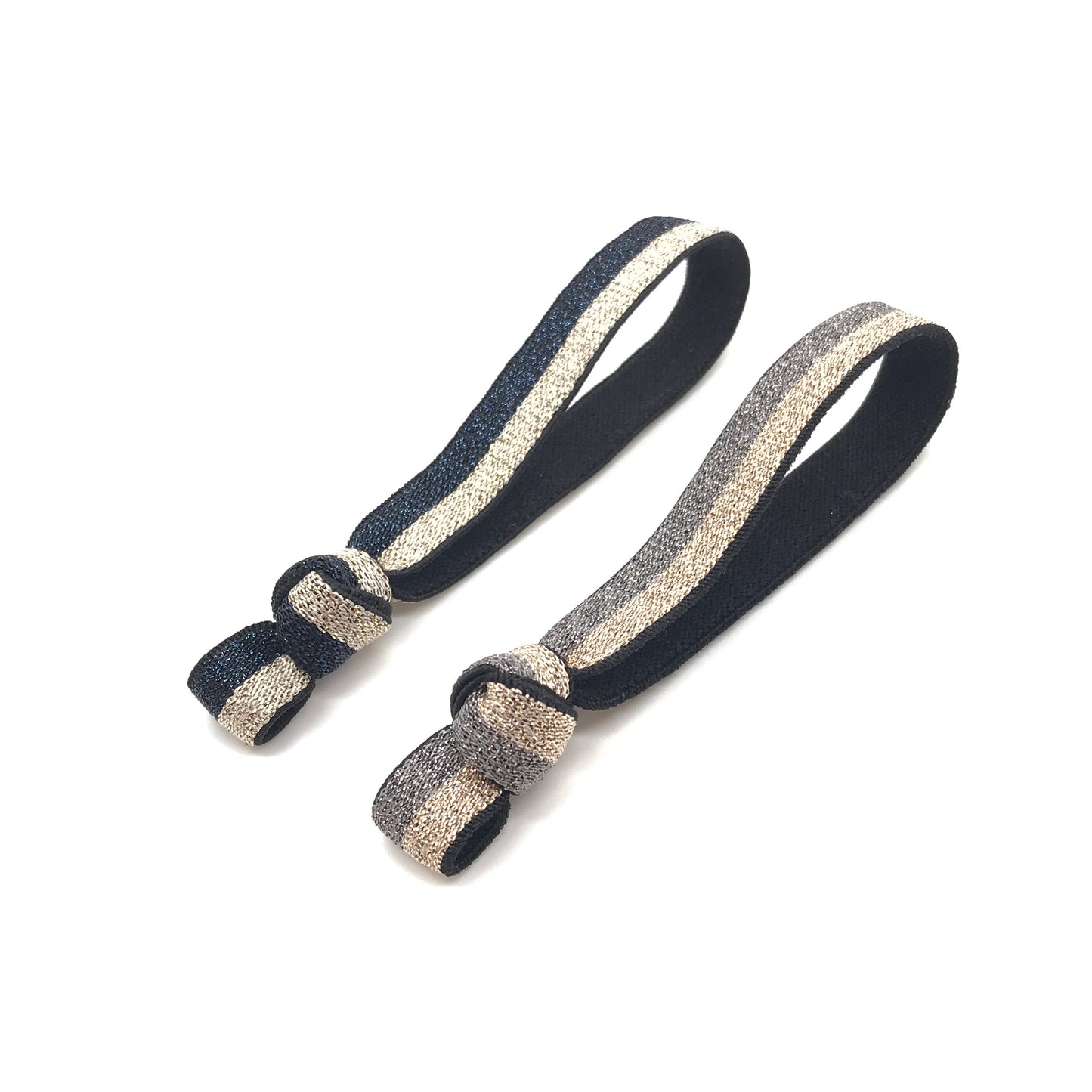 Ribbon Knotted Hair Ties Elastic Ribbon Hair Ties Ponytail Ribbon Hair Ties Knotted Fold Over Hair Band Glittery Designed by Daria L Fashion