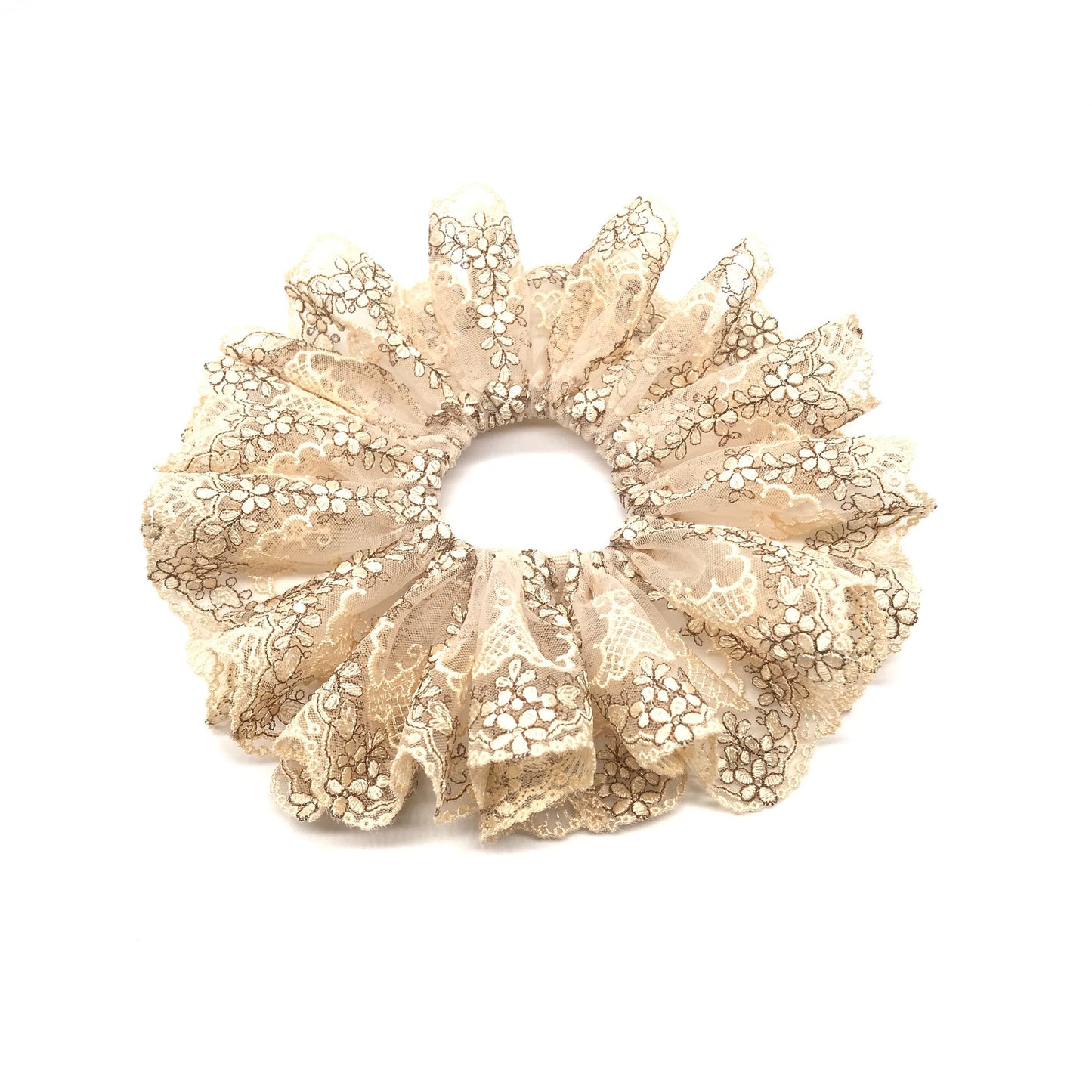 Daria L Formal Scrunchies Sunday Wear Elegant Scrunchies Church Wear Embroidery Scrunchies Ponytail Holders Stylish Hair Ties Gift For Mom