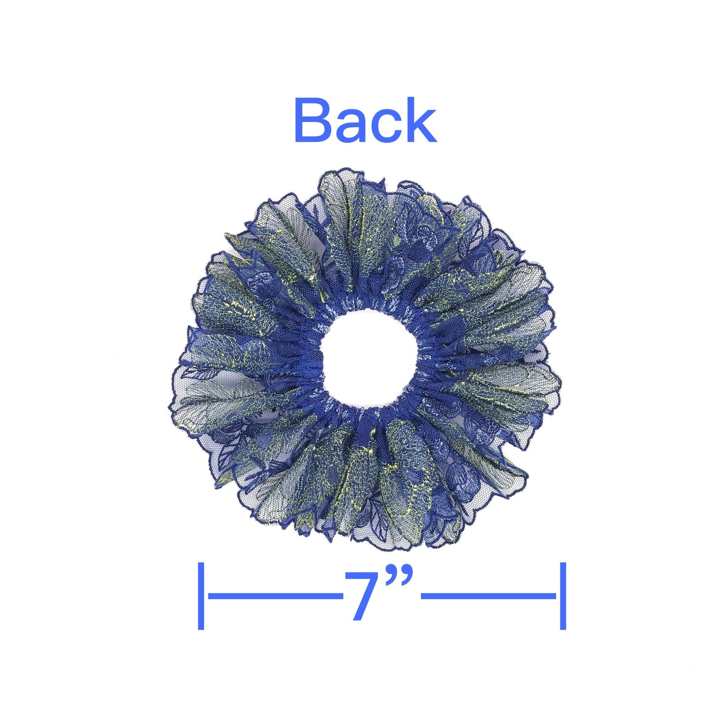 Daria L Floral Scrunchies Romantic Scrunchies Party Scrunchies Spring Scrunchies Summer Scrunchies Royal Blue Ponytail Holder Gift For Mom