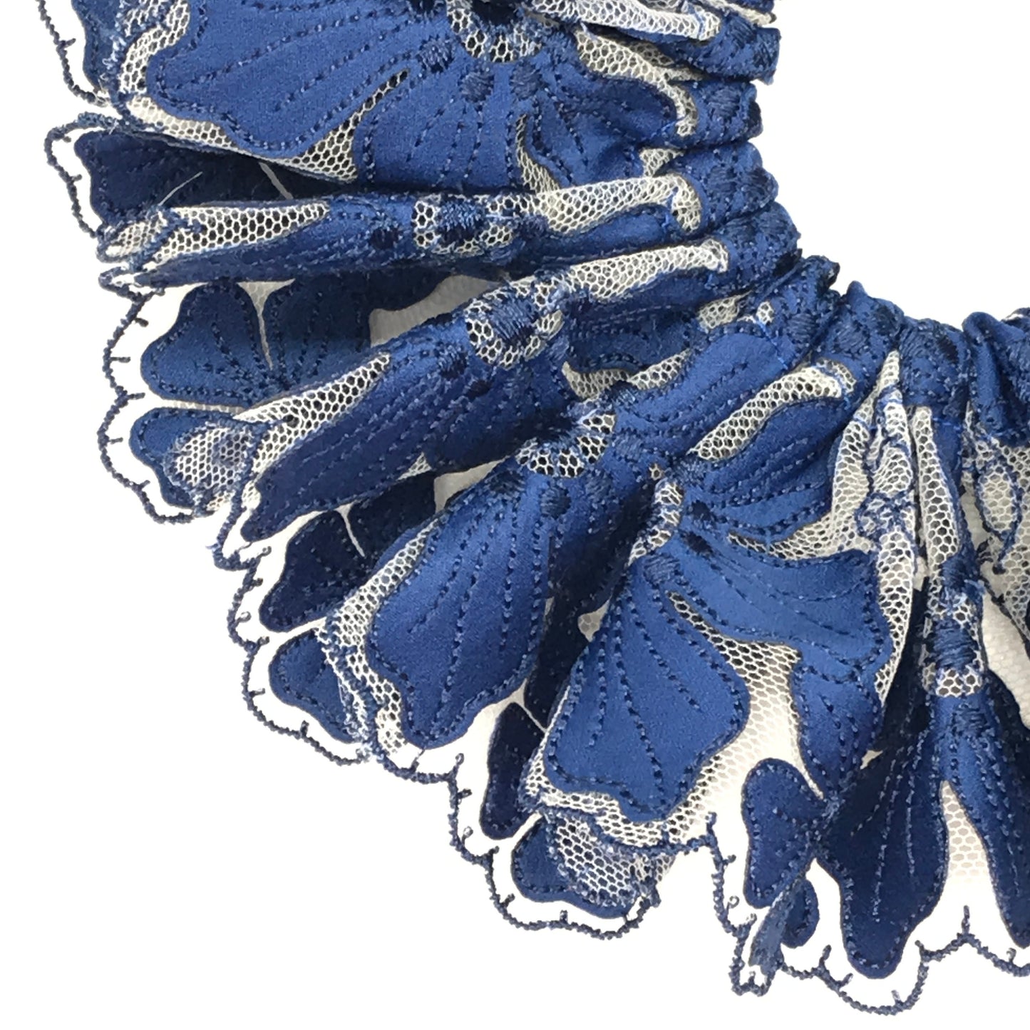 Daria L Formal Scrunchies Sunday Wear Elegant Scrunchies Church Scrunchies Floral Scrunchies Ponytail Holders Royal Blue Colors Gift For Mom