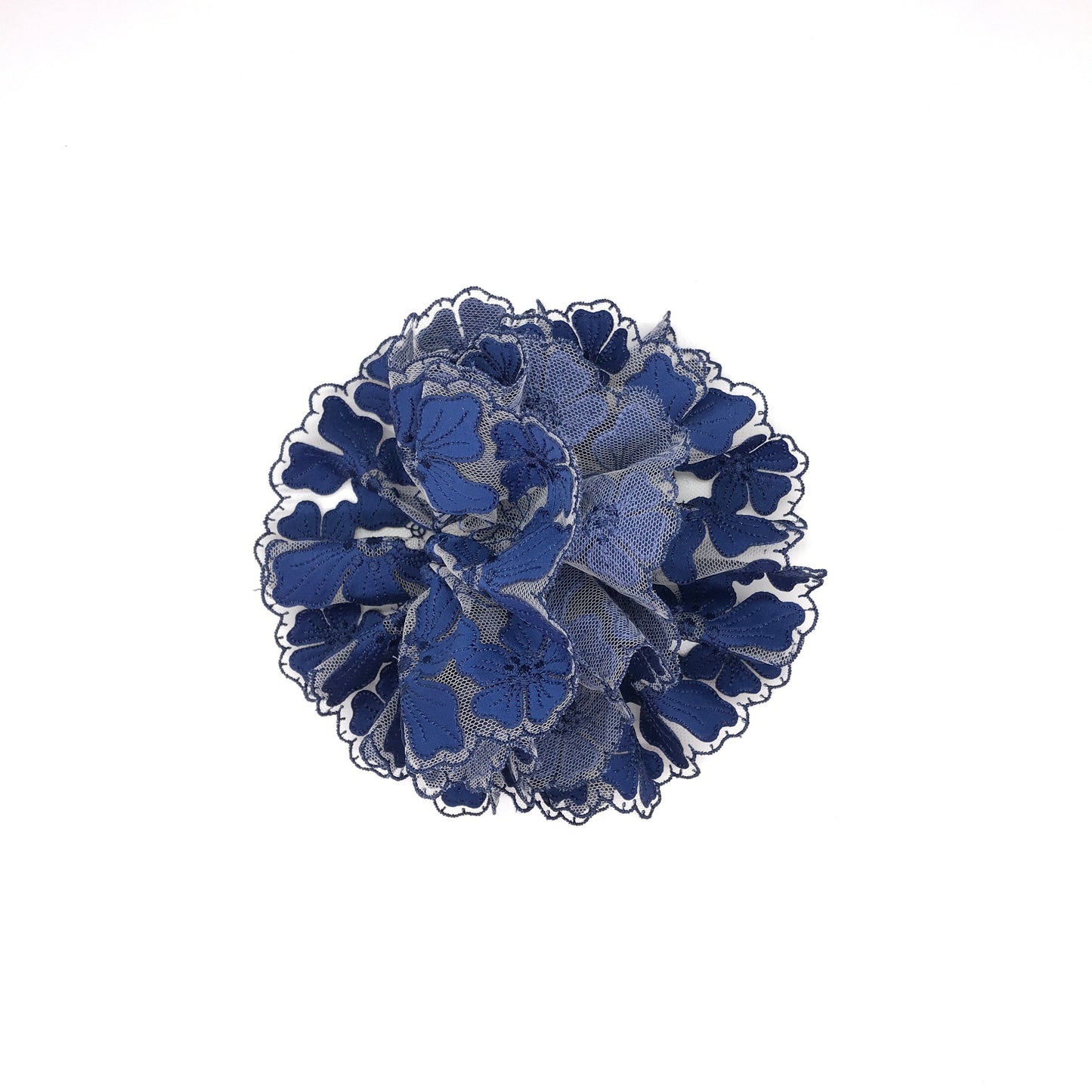 Daria L Formal Scrunchies Sunday Wear Elegant Scrunchies Church Scrunchies Floral Scrunchies Ponytail Holders Royal Blue Colors Gift For Mom